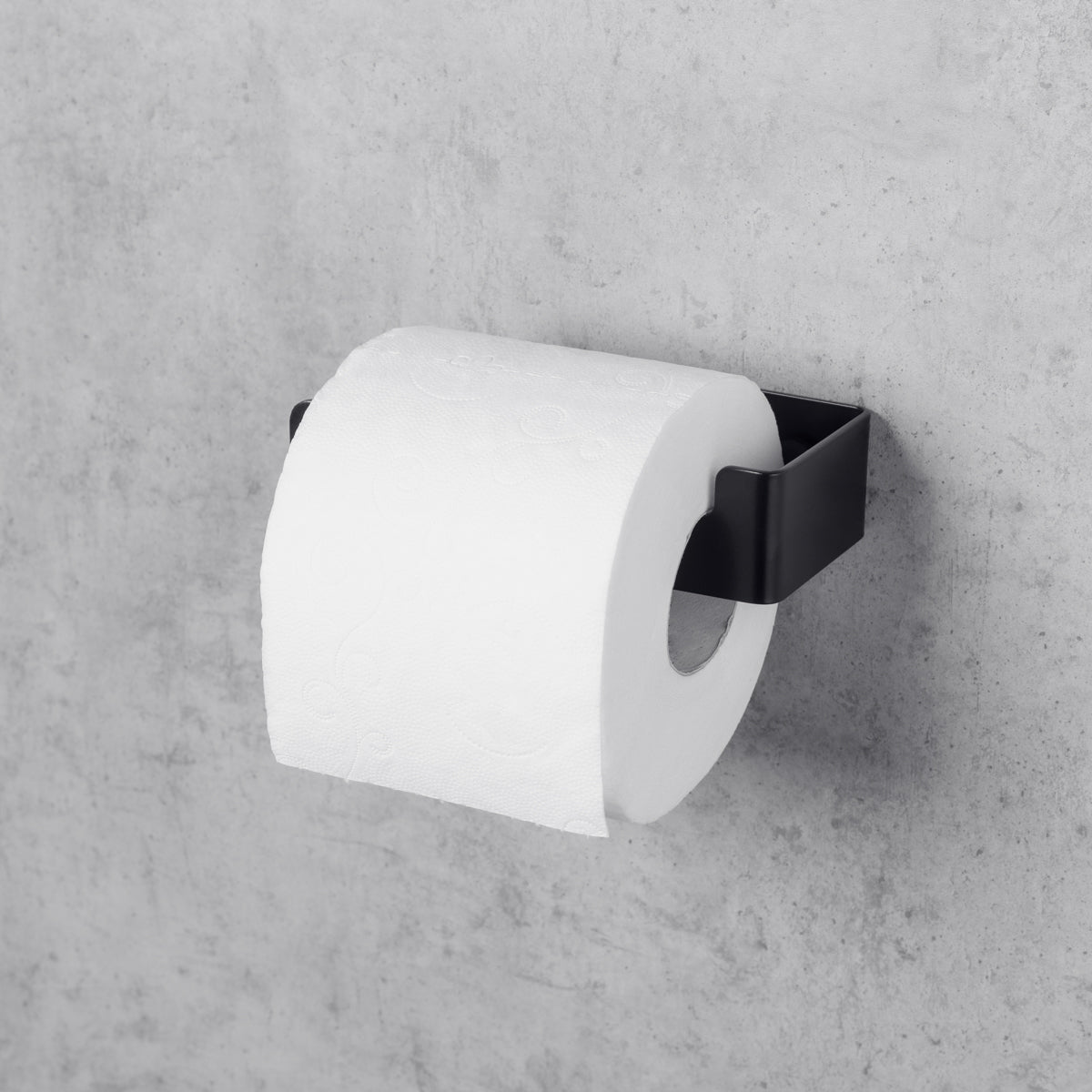 black toilet paper holder zen