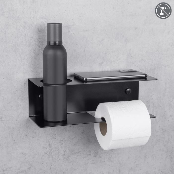 Toilet Paper Holder with Shelf Line