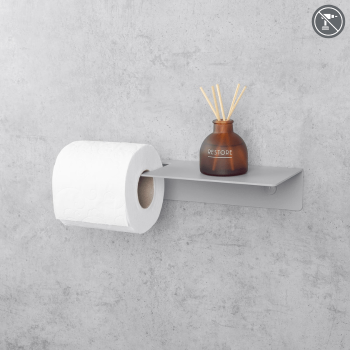 Toilet Paper Holder with Shelf Line Base