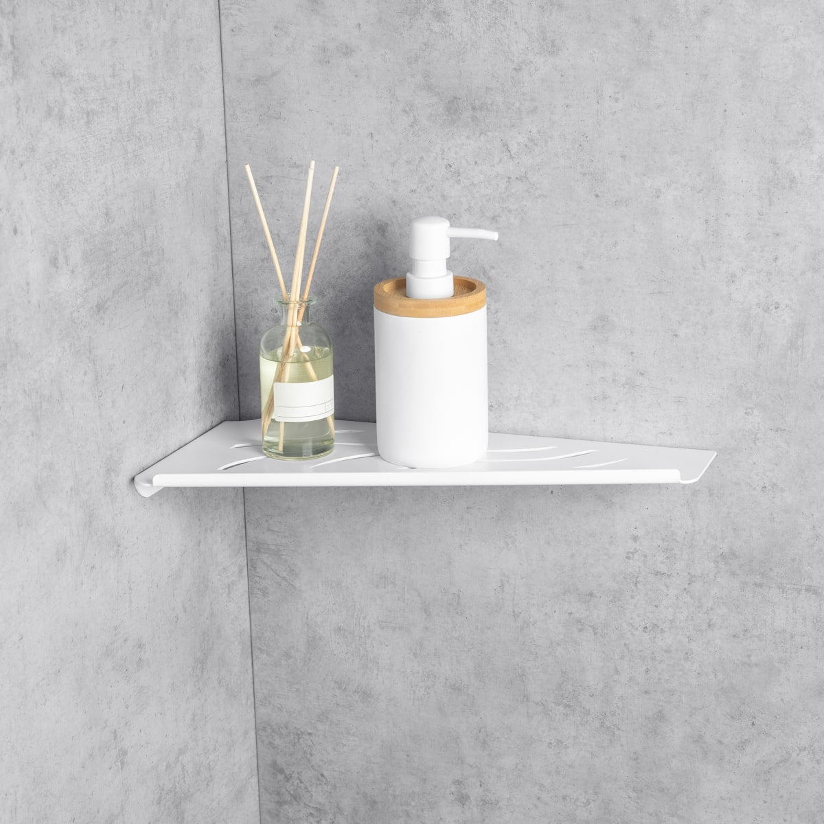 blanc ètagère d'angle pour douche navette